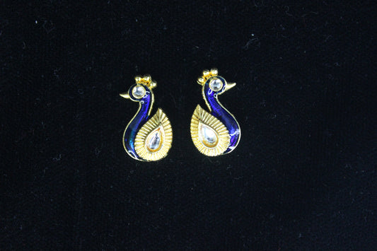 peacock inspired kundal earrings for laddu gopal ji