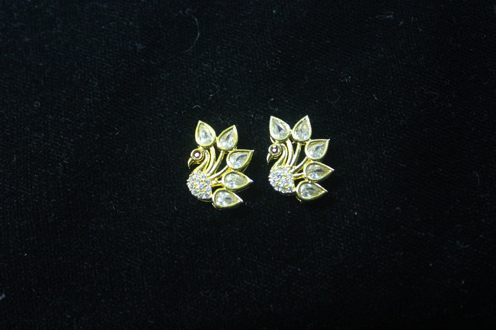 peacock inspired kundal earrings for laddu gopal ji