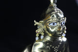 Matsyakrit Kundan Kundal — Fish Shape Earrings for Thakur Ji Shringar | 1.5 CM