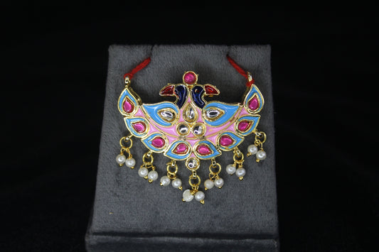 Mayur Rajsi Haar Mala — Morpankh Style Mala for Thakur Ji Shringar | 3.5 CM HEIGHT | 4.5 WIDTH