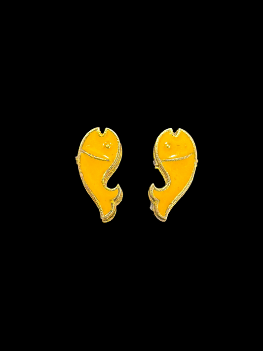 Matsyakrit Kundal — Divine Fish Shape Earrings for Thakur Ji Shringar