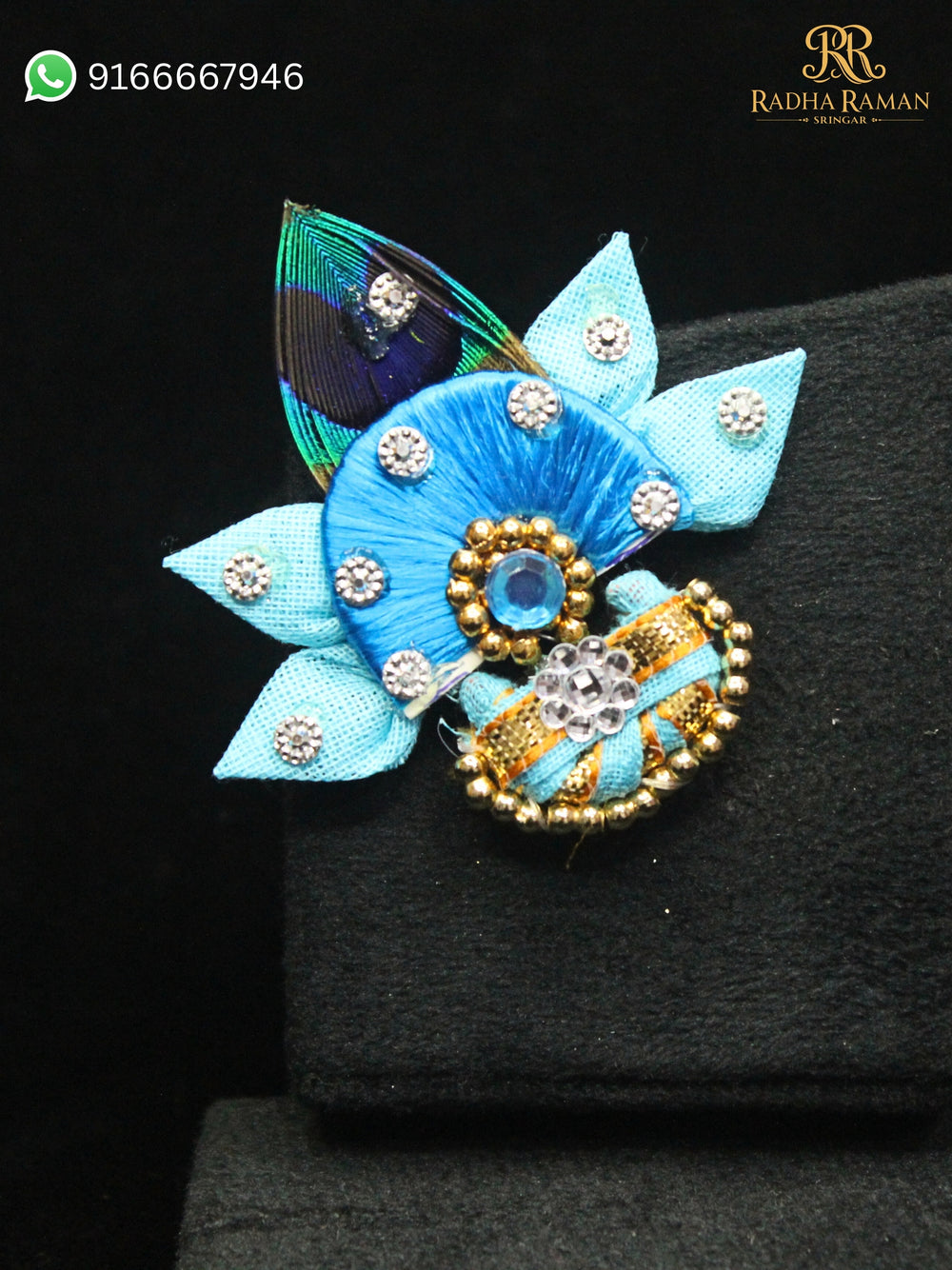 Peacock feather paag  for Laddu Gopal
