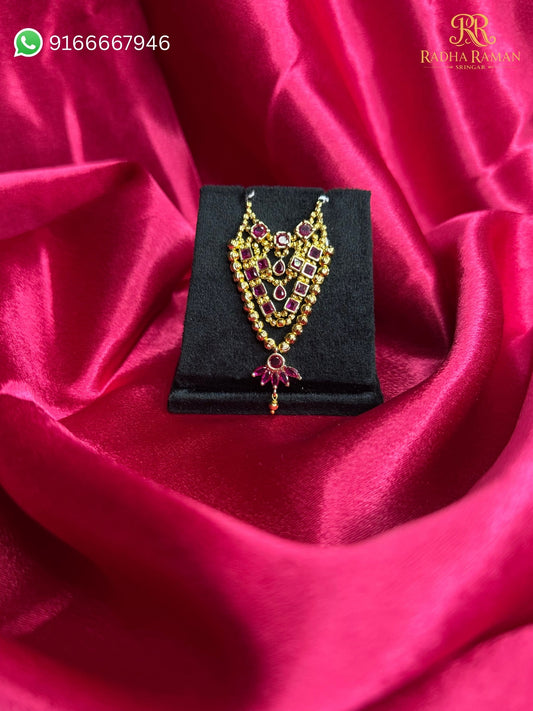 Jadau Heera Haar for Thakurji – 7 CM | Royal Krishna Shringar