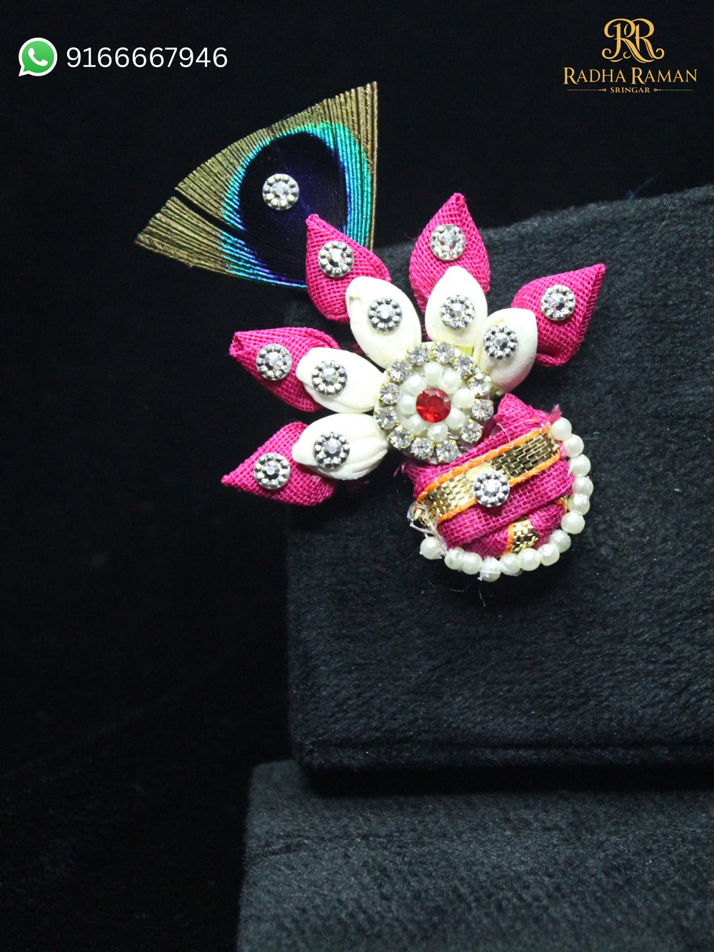 Handcrafted kali paag for Radha Raman ji online