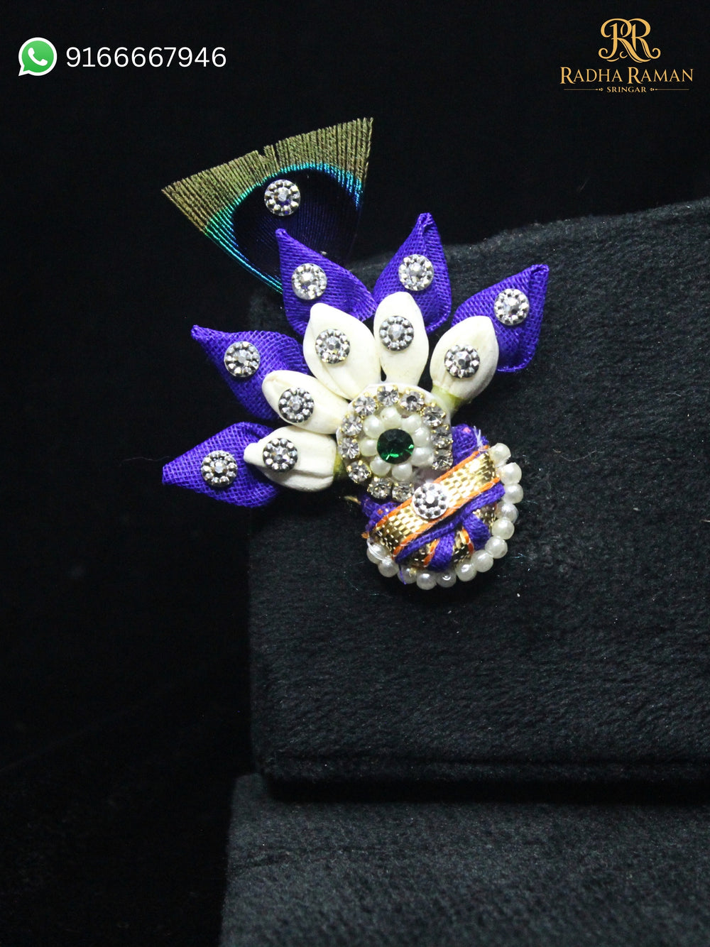 Handcrafted kali paag for Radha Raman ji online
