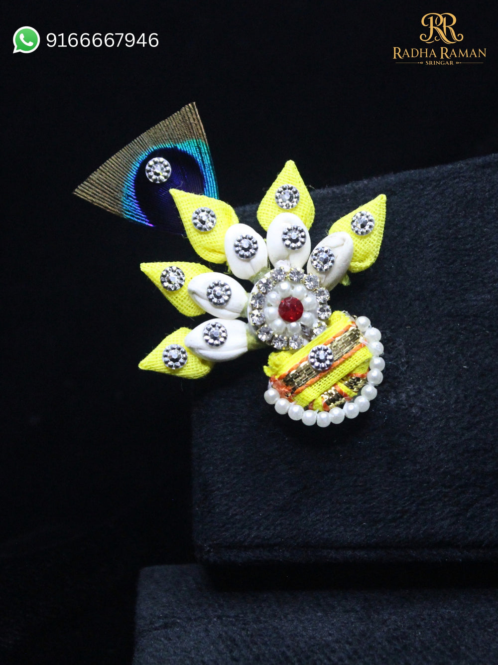 Handcrafted kali paag for Radha Raman ji online