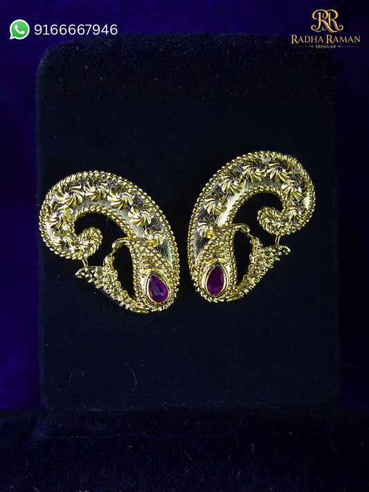 Mayur Shobhit Kundal | Radha Raman Shringar | 1.5 cm  Height