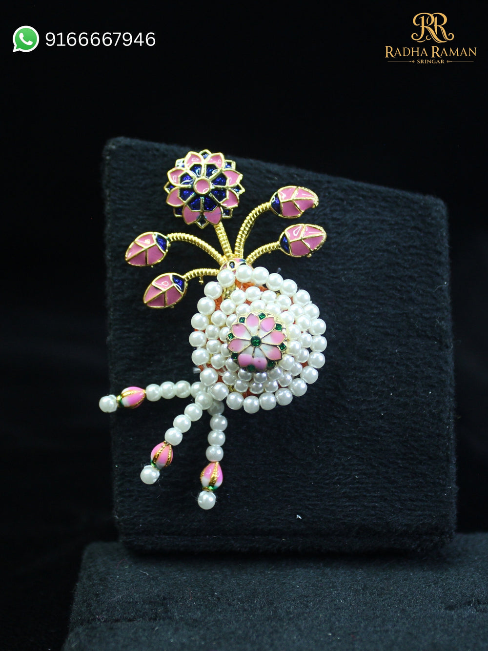 Lotus inspired laddu gopal ji paag