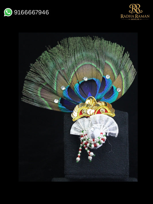 Mor Pankh Suvarna Mukut Paag for Laddu Gopal Ji