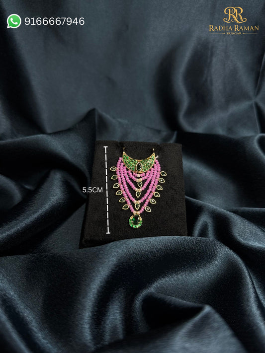 Raj Shringar Hasli Haar for Thakurji | Elegant Devotional Necklace (6.5 cm)