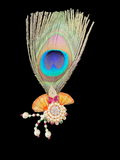 AD Paag With Morpankh – Premium Traditional Shringar for Thakur Ji | 10 CM