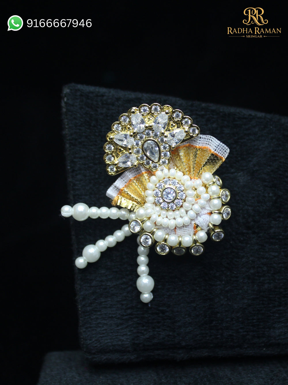 pearl kundan paag for laddu gopal 