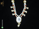 Radha Raman Pearl Kundan Haar