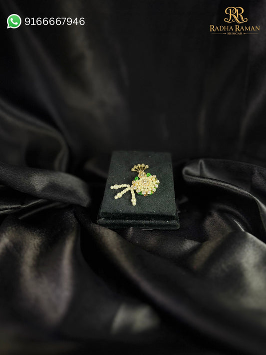 Mor Pankh Moti Paag – Elegant Pearl Mukut for Laddu Gopal