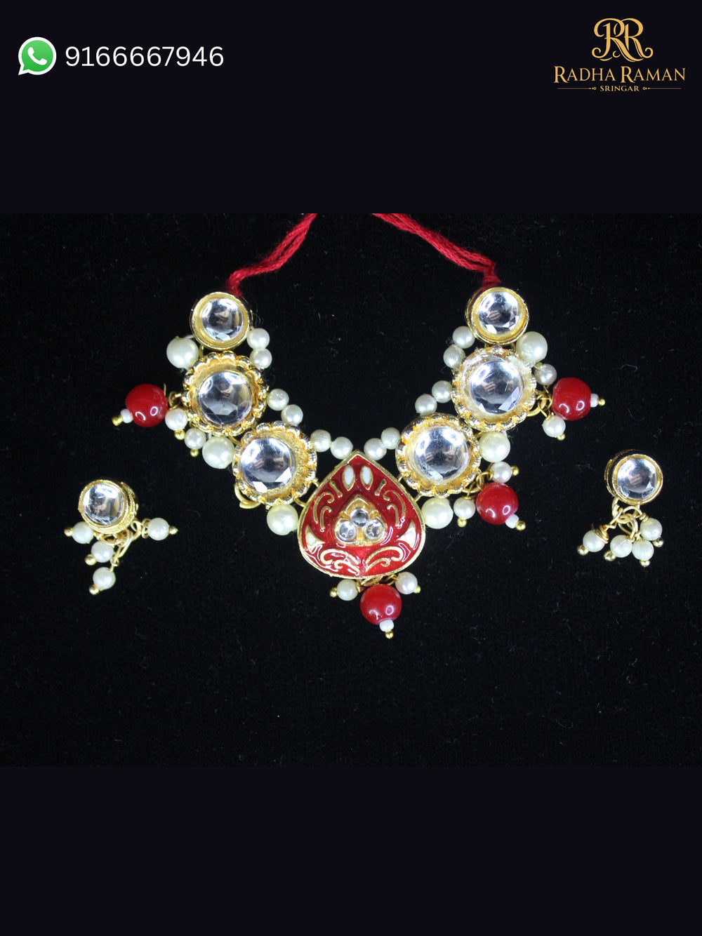 Laddu gopal ji kundan shringar set