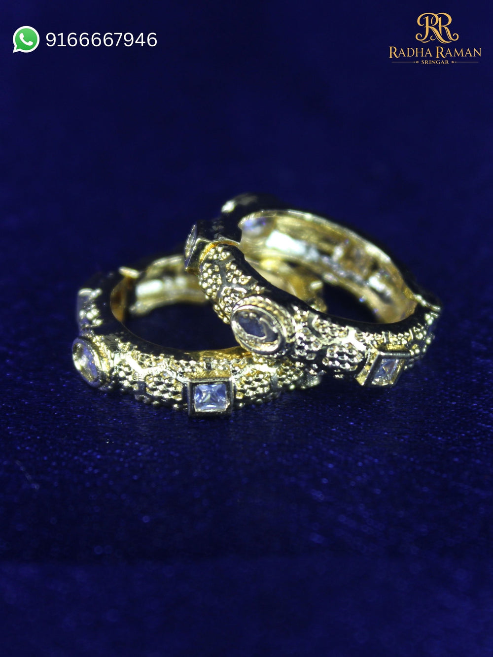 Laddu gopal kundan bangle