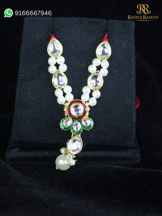 Haar for Laddu Gopal Ji with kundan and pearl design