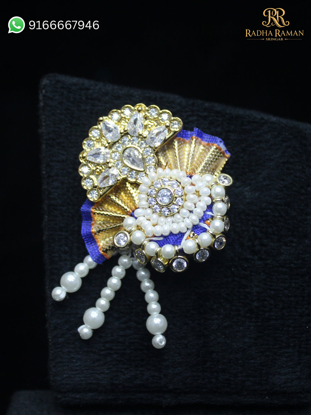 pearl kundan paag for laddu gopal 
