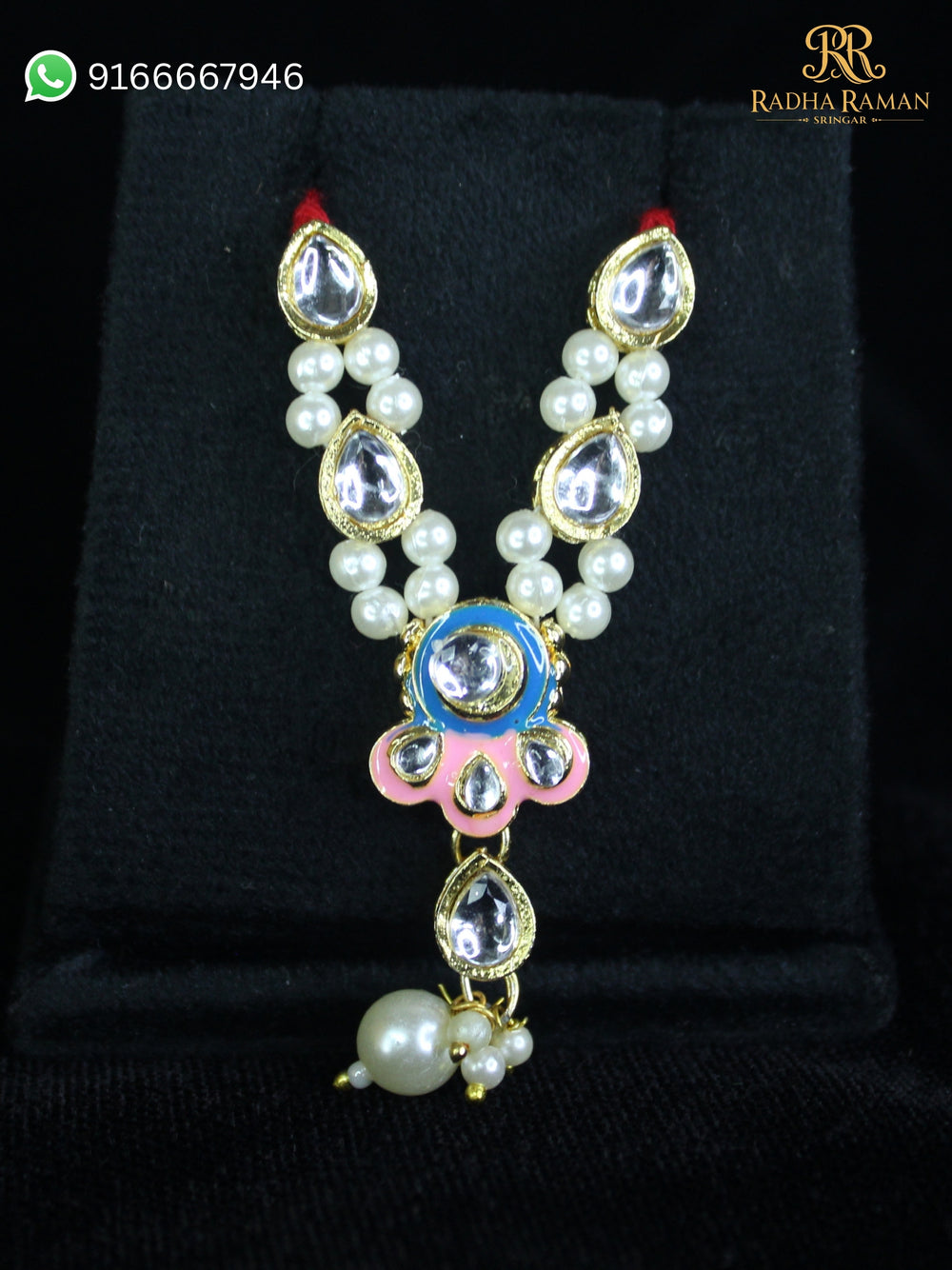 Haar for Laddu Gopal Ji with kundan and pearl design