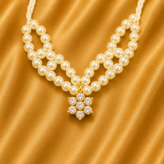 Premium AD Kantheshwari — American Diamond Neck Ornament for Thakur Ji
