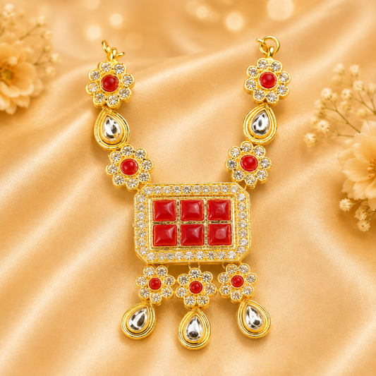 Metal Royal Mala — Divya Haar for Thakur Ji Shringar | 6 CM