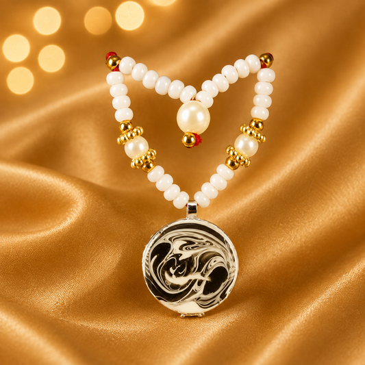 Shyam Moti Kanthi Mala | Radha Raman Shringar | Length: 4 cm  Width: 3 cm