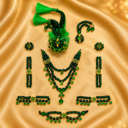 Premium AD Multicolour Shringar Set — Royal & Colourful Shringar for Thakur Ji