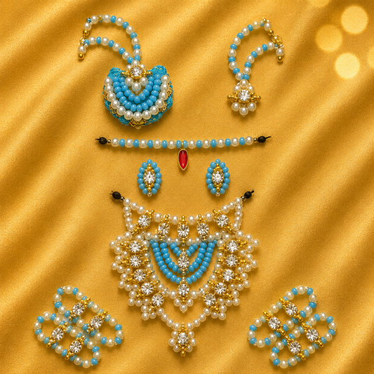 Premium Utsav Paag Shringar Set — Elegant Festive Shringar for Thakur Ji | 5.5 CM HEIGHT