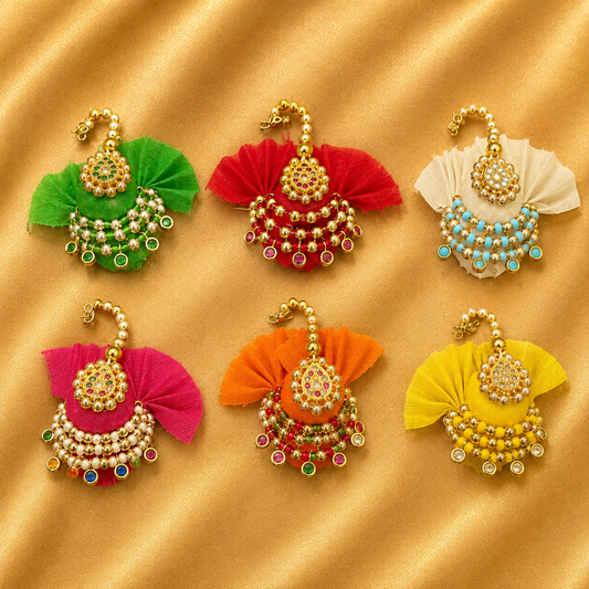 Premium AD Paag — Royal Sparkling Crown Turban for Thakur Ji