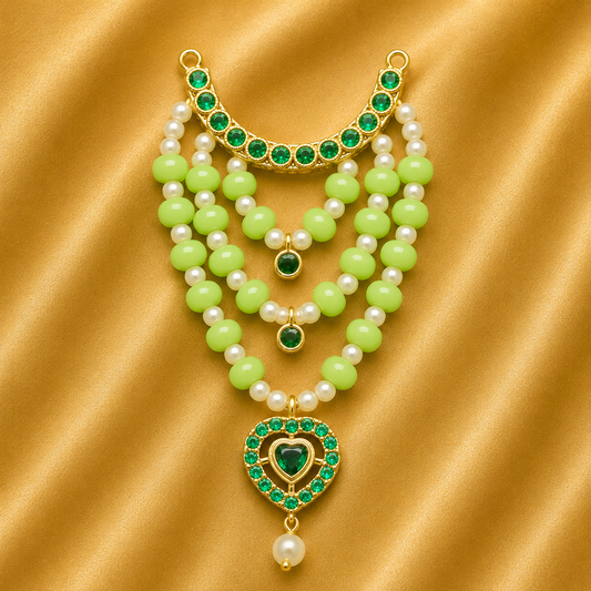 Royal AD Multicolour Mala — Sparkling Divine Necklace for Thakur Ji | 7 CM HEIGHT