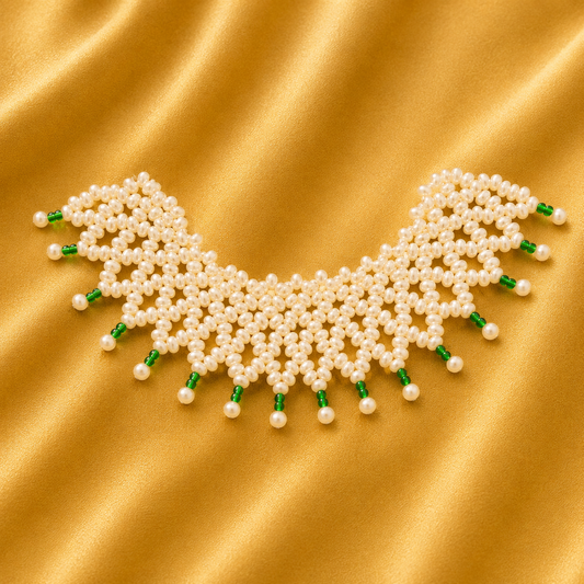 Moti Kanthi Haar — Elegant Pearl Necklace for Thakur Ji | 3 CM HEIGHT