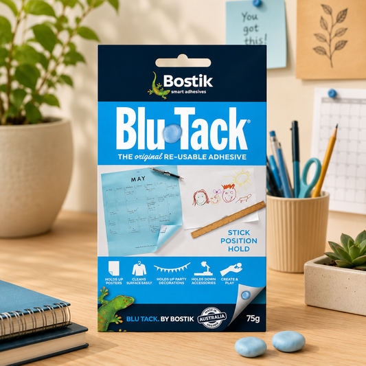 Blu Tack, Multipurpose Reusable Adhesive, Clean, Safe & Easy to Use, Non-Toxic, Handy 75g