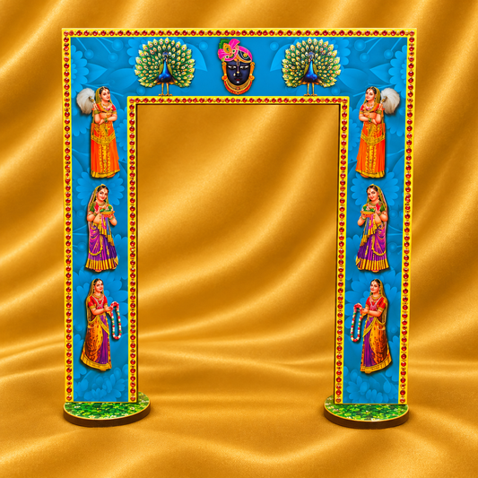 Sakhi Pithika — Divine Traditional Pithika for Thakur Ji Shringar | 24 CM HEIGHT