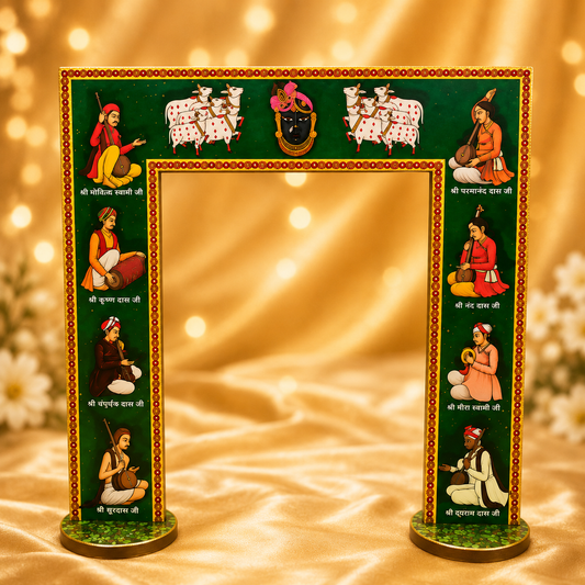 Ashtasakha Pithika — Divine Traditional Pithika for Thakur Ji Seva | 24 CM HEIGHT