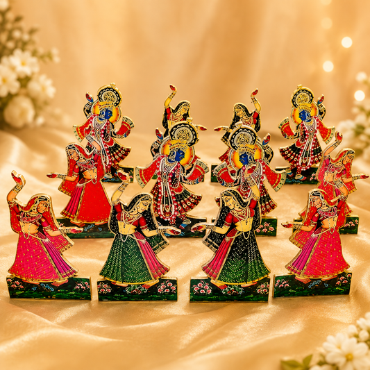 Radha Raman Rasleela Gopi Krishna Set | Laddu Gopal Rasleela (6 Pair Gopi & Krishna)