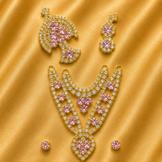 Premium Jirkin Shringar Set — Sparkling Divine Adornment for Thakur Ji