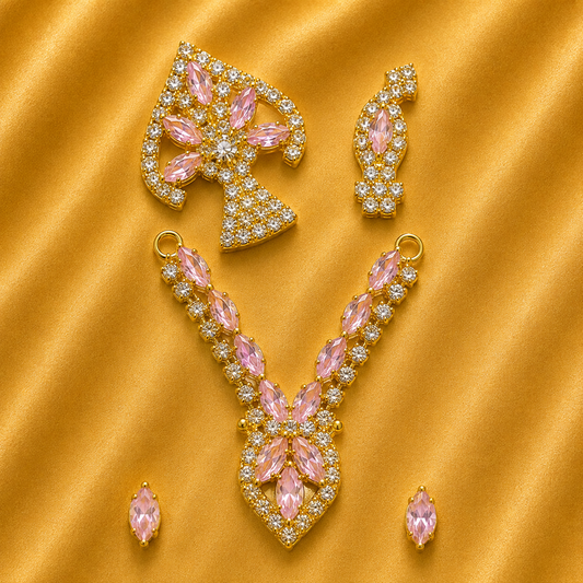 Royal Zircon Shringar Set — Premium Sparkling Jewellery FOR 2-3-4 NO GOPAL JI