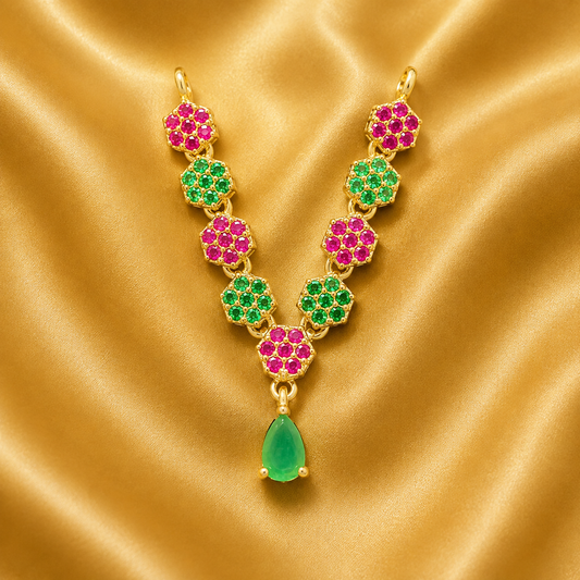 AD Phool Mala — Sparkling Floral Shringar for Thakur Ji | 4 CM HEIGHT