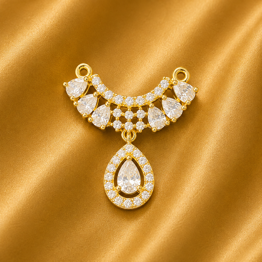AD Kanthi Haar — Elegant Sparkling Neck Shringar for Gopal Ji | 2 CM HEIGHT