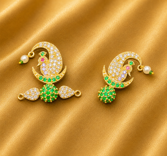 Royal AD Sirpech with Sheeshphool — Premium Head Shringar for Thakur Ji | 3 CM HEIGHT