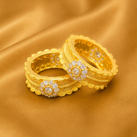 Royal AD Flower Kada — Elegant Floral Wrist Shringar for Thakur Ji