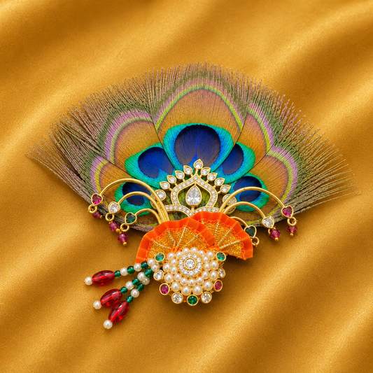 Shahi Utsav Paag Dandi Joda — Traditional Thakur Ji Head Shringar