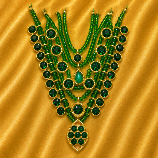 Multi-Layer Jirkin Mala for Thakur Ji — Royal Layered Neck Shringar | 7 CM HEIGHT
