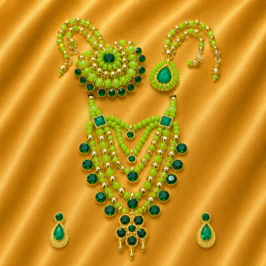 Jirkin Shringar Set for Thakur Ji — Premium Sparkling Divine Adornment | 5.5 CM HEIGHT