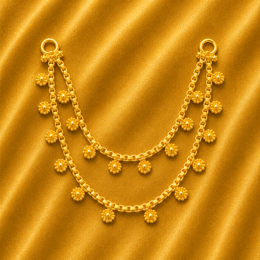 Golden Mala for Thakur Ji — Traditional Royal Neck Shringar