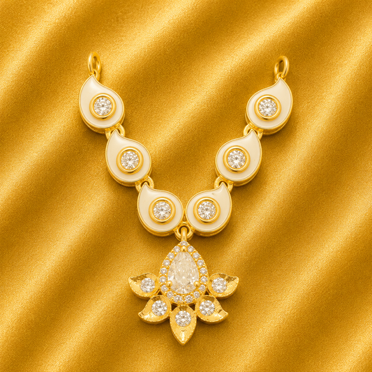 Premium AD Meenakari Mala for Thakur Ji | Royal Thakur Ji Shringar Jewellery | 4.5 CM HEIGHT