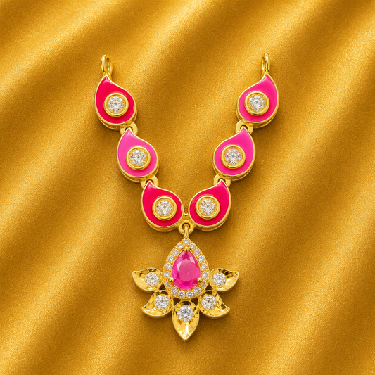 Premium AD Meenakari Mala for Thakur Ji | Royal Thakur Ji Shringar Jewellery | 4.5 CM HEIGHT