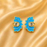 Premium Firoza Kamal Kundal – Elegant Lotus Shringar for Thakur Ji