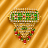 Premium Rajputi Aad for Shreeji – Royal Traditional Shringar Necklace| Height - 8 CM | Width - 7.5 CM