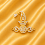 Premium AD Sirpech – Royal Traditional Head Ornament for Thakur Ji | Height - 3 CM | Width - 3.5 CM